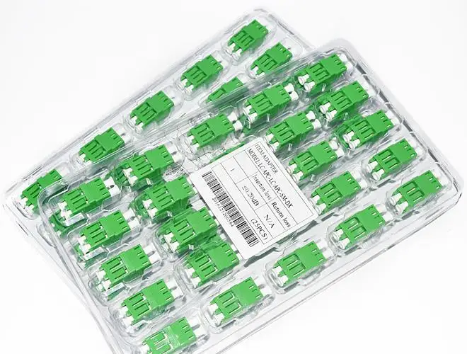 

Free Shipping 200 Pieces LC APC SM Single Mode Fiber Optical Adapter Duplex