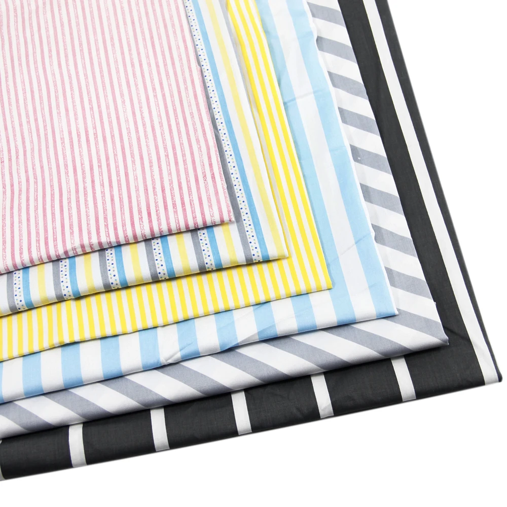 

50*145CM stripe patchwork printed 100 percent cotton fabric for Tissue Kids Bedding home textile for Sewing Tilda Doll,c750