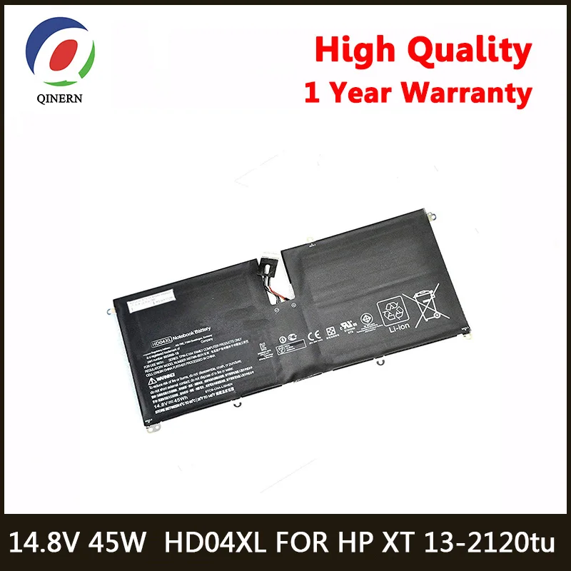 

14.V 45W 3040MAH HD04XL Internal Laptop Battery for HP Envy Spectre XT 13-2120tu 13-2021tu 13-2000eg