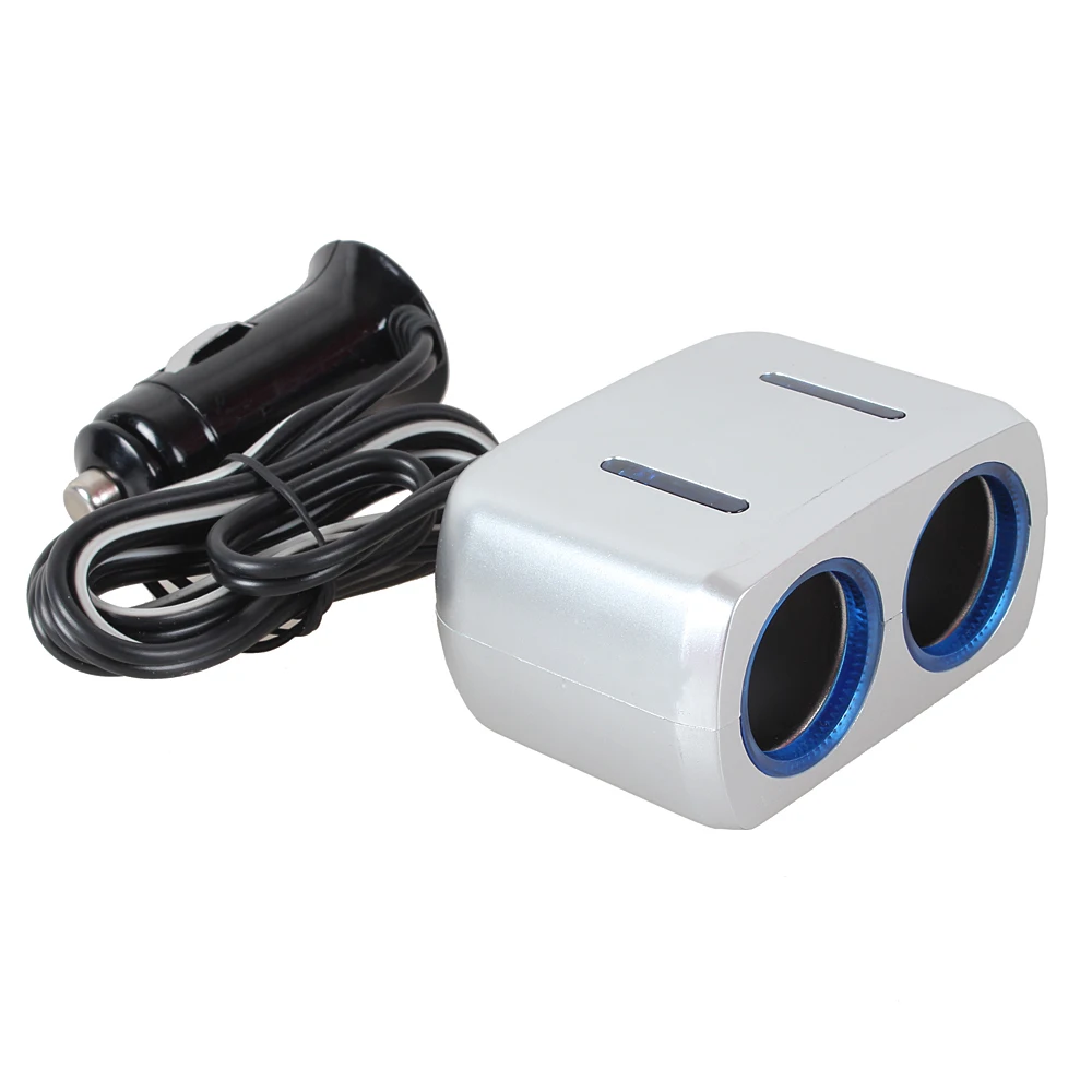 Power Adapter Charger 12V 24V USB LED Light Switch Socket Two Way Car