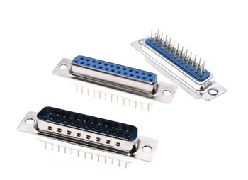 

10Pcs DP25 hole female Insert plate type PCB D-Sub Connector DB25 serial port adapter