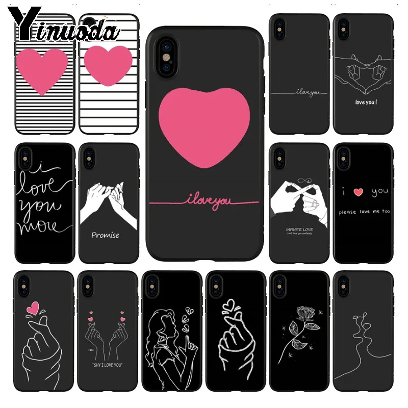 

Yinuoda EXO kpop Heart Drawing Love on the finger Pull hook Pattern Phone Case for iphone X XS MAX 5 6S 7 8 plus XR Mobile Cases