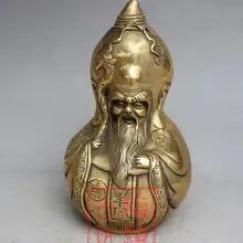 Утонченная Китайская античная коллекция имитация старой Бог долголетия Тыква-shape форме, благодаря чему создается ощущение невесомости с Статуэтка благополучия