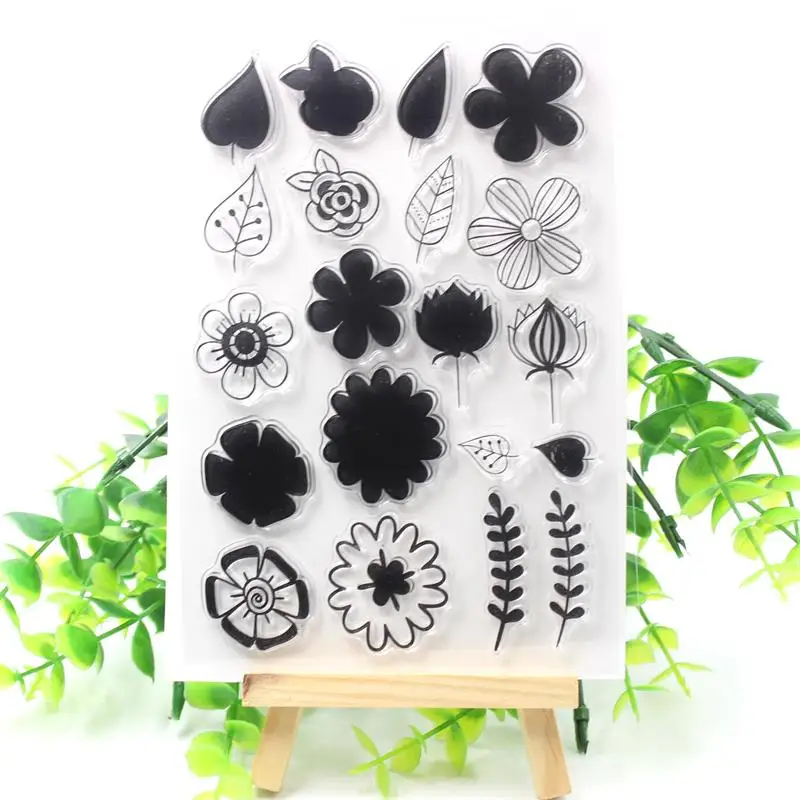Layering Flowers Transparent Clear Silicone Stamps for DIY Scrapbooking/Card Making/Kids Christmas Fun Decoration Supplies | Дом и сад