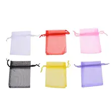 

Gift Bag 10Pcs/bag 7x9 cm Organza Bags Wedding Pouches Nice Selection Jewelry packaging Transparent Gauze Bag