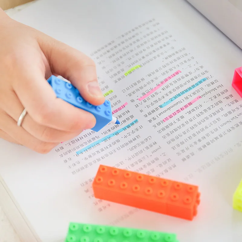 12pcs-lot-Lego-toy-Shaped-Candy-Color-Highlighter-Pens-marker-pens-writing-drawing-pens-Marker-Pen (3)