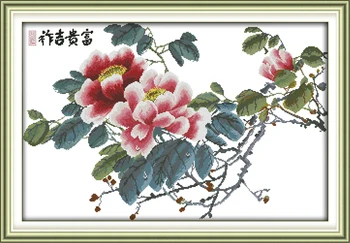 

Wealth and auspicious (4), counted printed on fabric DMC 14CT 11CT Cross Stitch kits,embroidery needlework Sets, Home Decor