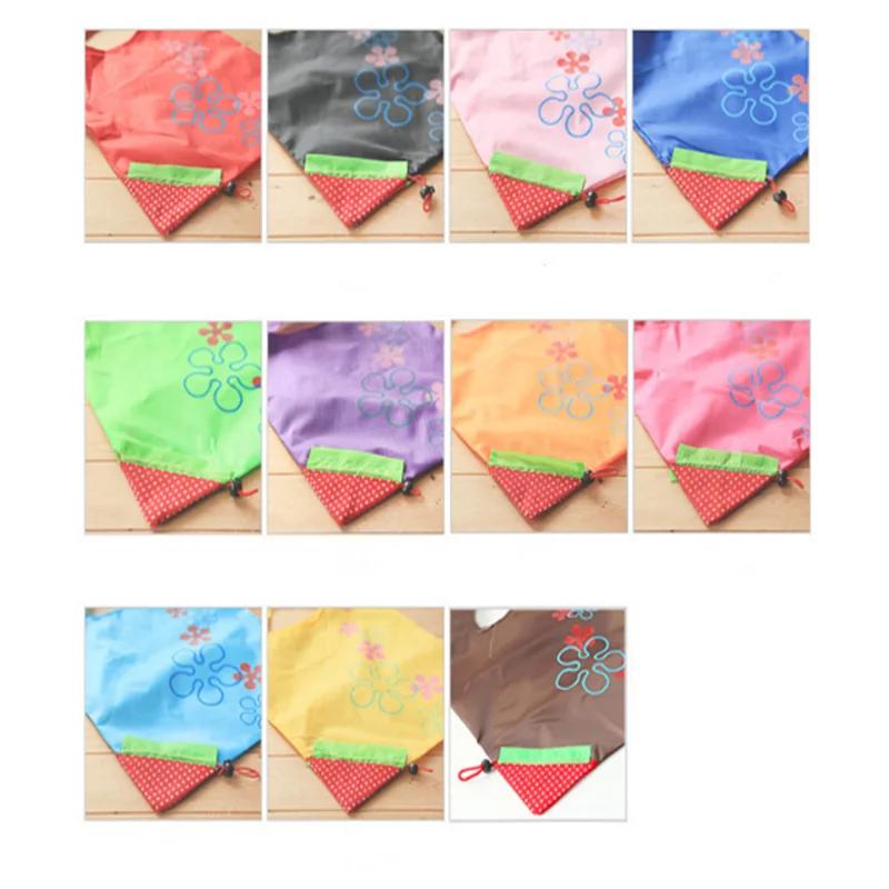 Hot Creative environmental storage bag Handbag Strawberry Foldable Shopping Bags Reusable Folding Grocery Nylon eco tote Bag Hot Creative environmental storage bag Handbag Strawberry Foldable Shopping Bags Reusable Folding Grocery Nylon eco tote Bag