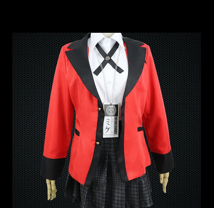Cosfans 7pcs Full Set Jp Anime Kakegurui Cosplay Costume Halloween Jabami Yumeko Sayaka School Uniform -Zentai shop online