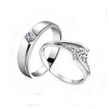 Циркон высокого качества Кристалл 925 пробы серебро любовника свадебные кольца пара Wholeale ювелирных изделий подарок Прямая