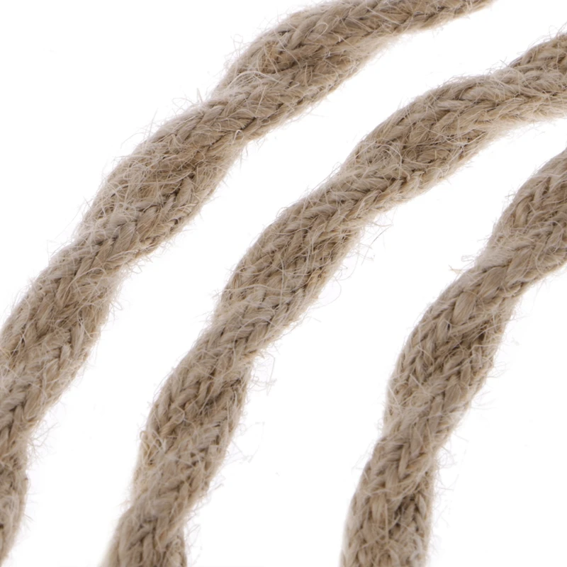 5 M 2x0.75 Vintage Rope Twisted Electric Wire Retro Hemp Braided Electric Cable 5 M 2x0.75 Vintage Rope Twisted Electric Wire Retro Hemp Braided Electric Cable