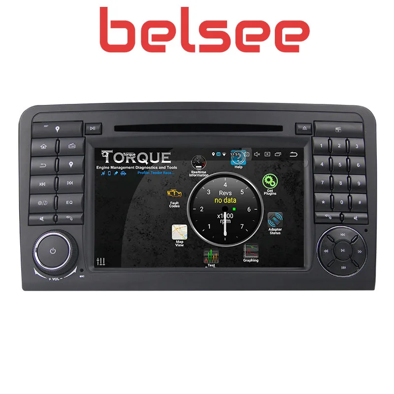 Top Belsee Octa Core 4GB Android 8.0 Radio Head Unit Car DVD Player For Mercedes Benz ML-Class W164 ML350 ML500 GL-Class X164 GL320 4