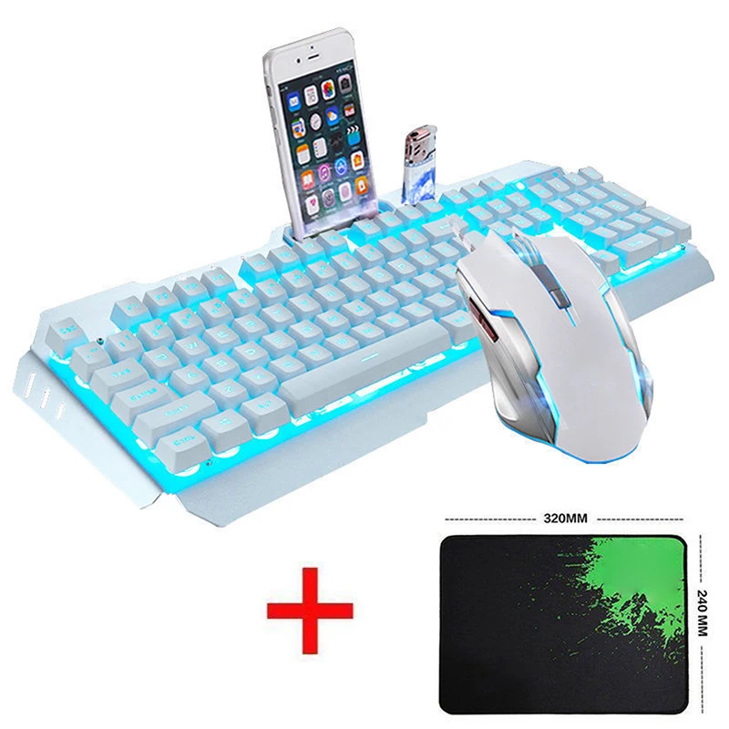 

1set USB Wired Gaming Keyboard Rainbow LED Backlit Gaming Keyboard Mechanical Keyboard Illuminated Light For pc Desktop Laptop