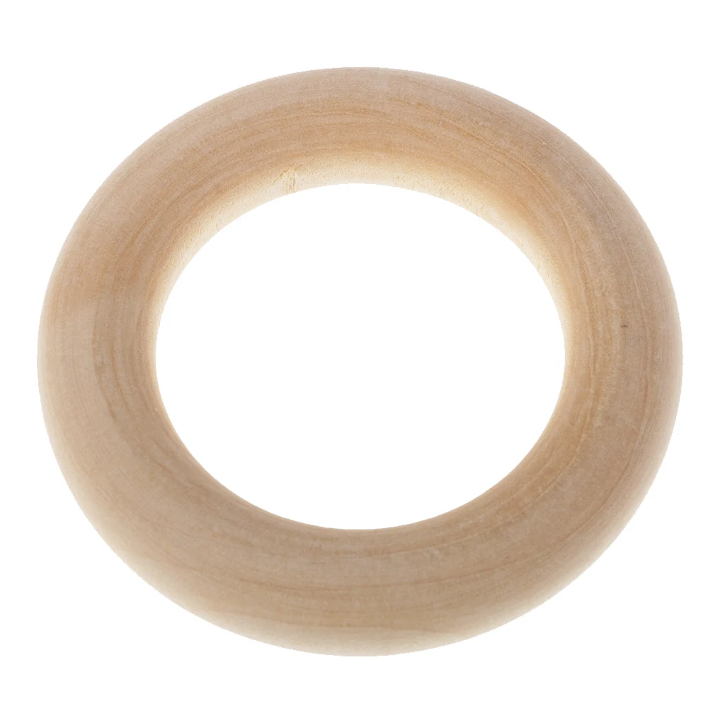 10pcs Natural Unfinished Wood Loop Ring Wood Circles Jewelry Making Findings 58mm