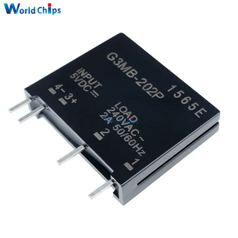 

Relay Module G3MB-202P G3MB 202P DC-AC PCB SSR In 5V DC Out 240V AC 2A Solid State Relay Module