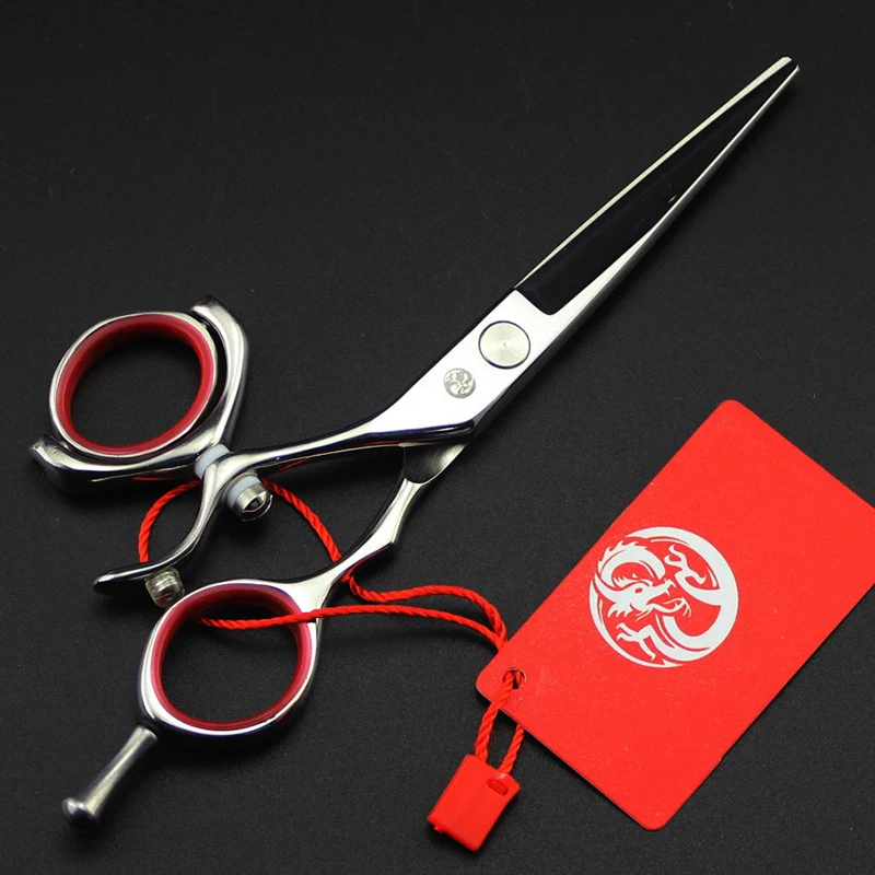 

5.5inch Left Hand Usage Straight Scissor Pet Hair Cut Hairdressing 360 Degree Rotation Handle Pet Grooming Shear