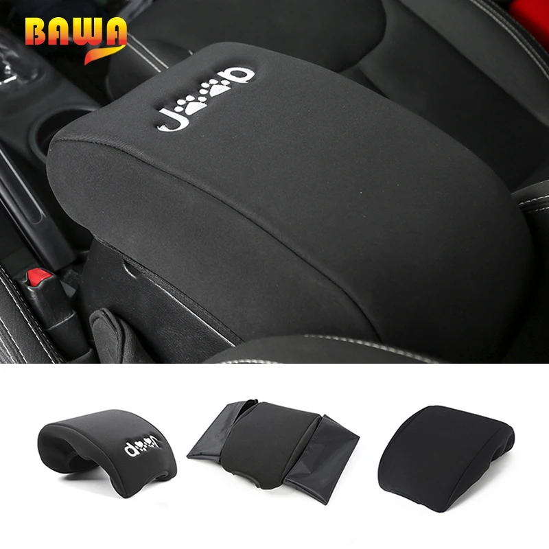 BAWA Armrests Pads Cover for Jeep Wrangler JK 2011 2017 Cloth