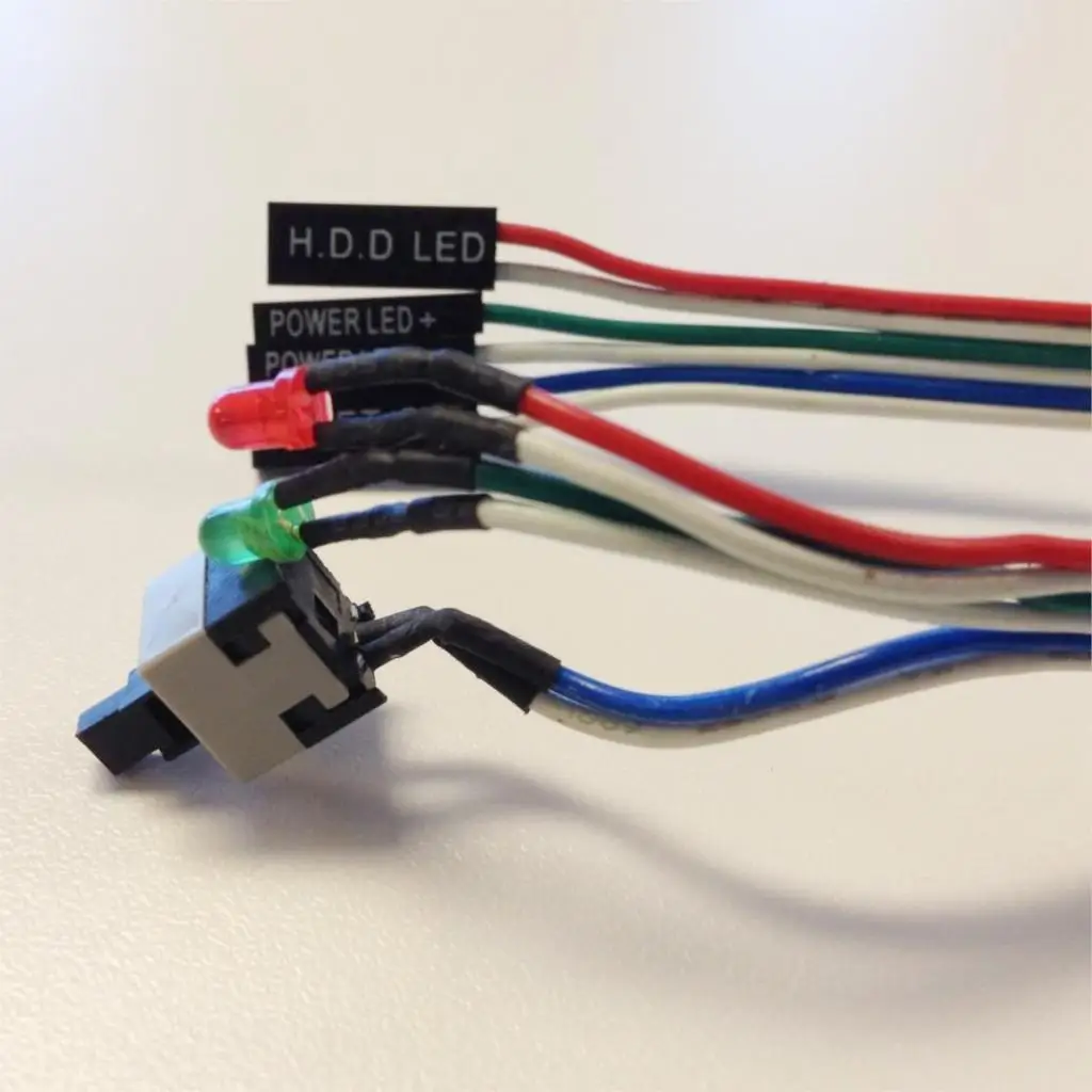 YOC-2 шт 20,5 "длинный кабель кнопки питания для ПК сброса компьютера