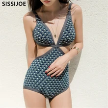 Сексуальный цельный купальник открытые купальные костюмы женские Монокини с принтом бандажный боди бразильский винтажный купальный костюм Пляжная одежда