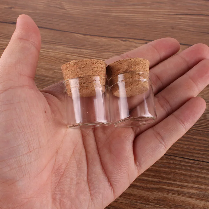 

50pcs 5ml size 24*25mm Small Test Tube with Cork Stopper Spice Bottles Container Jars Vials DIY Craft