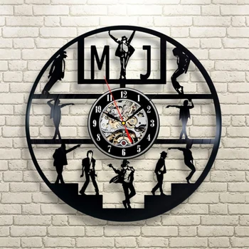 

LED Vinyl Record Wall Clock Modern Design Dancing Michael Jackson Hanging Clocks with Luminous Wall Watch Home Decor Silent