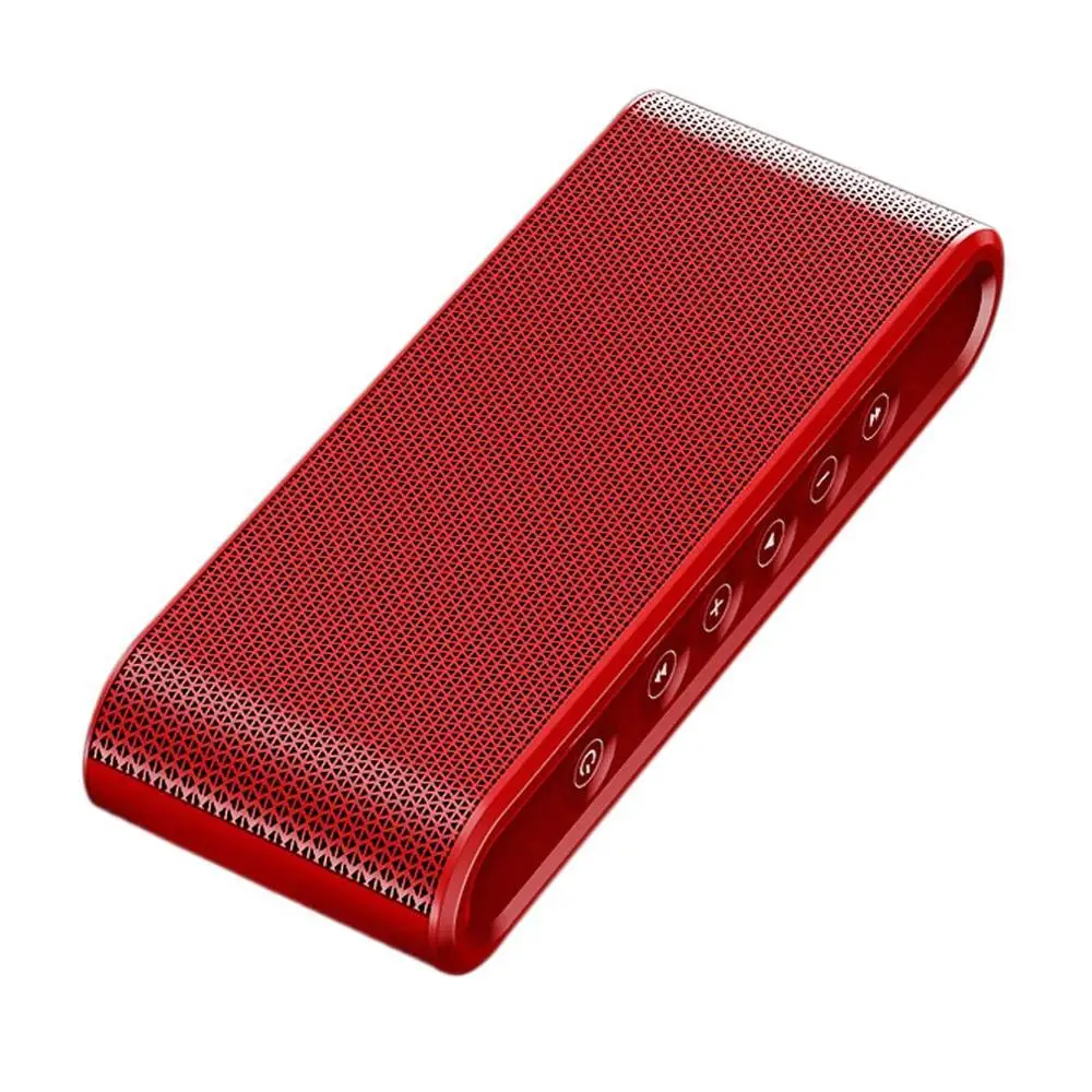LESHP Мини Портативный Bluetooth 4,2 беспроводной двойной динамик стерео сабвуфер тяжелый бас динамик с микрофоном для телефона компьютера - Цвет: Red