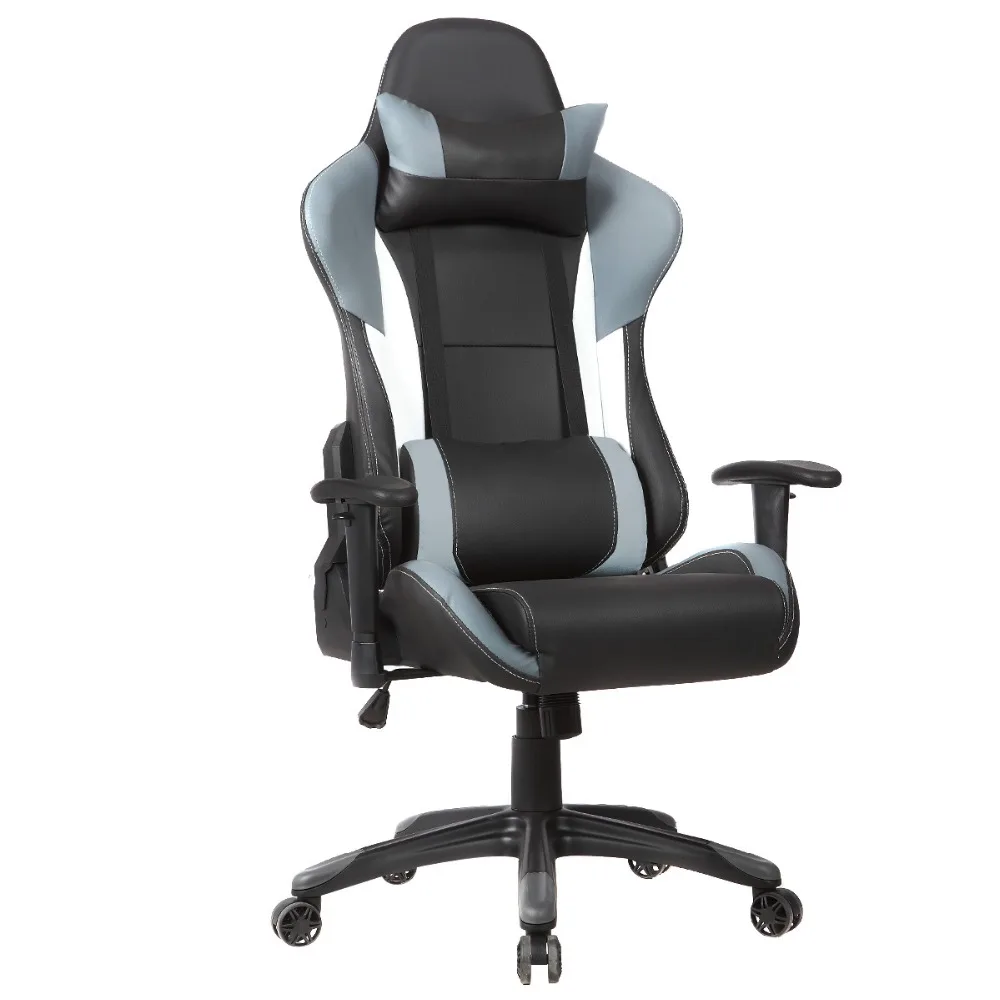 Silla Ejecutiva de Oficina Silla de Juego Ergonomica con Respaldo Alto, Giratoria GRIS HW52618GR