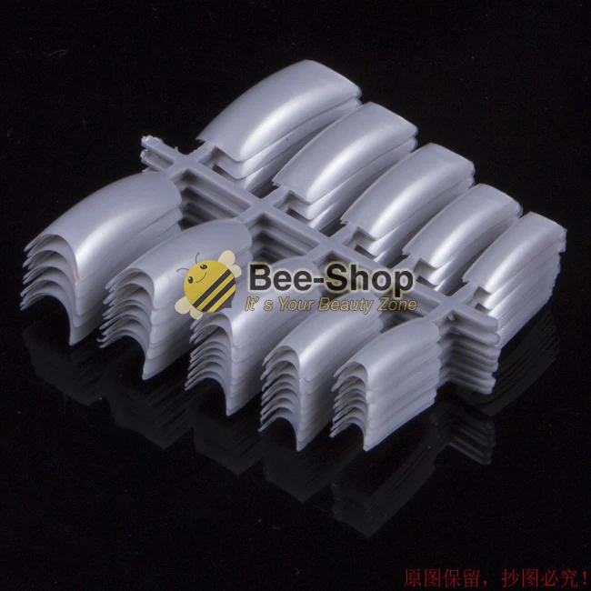 

100 Beauty Hot Quality Gray Color Decorative Acrylic Nail Tips Plastic False French Nail Art Tips UV Gel Art Salon Design NEW