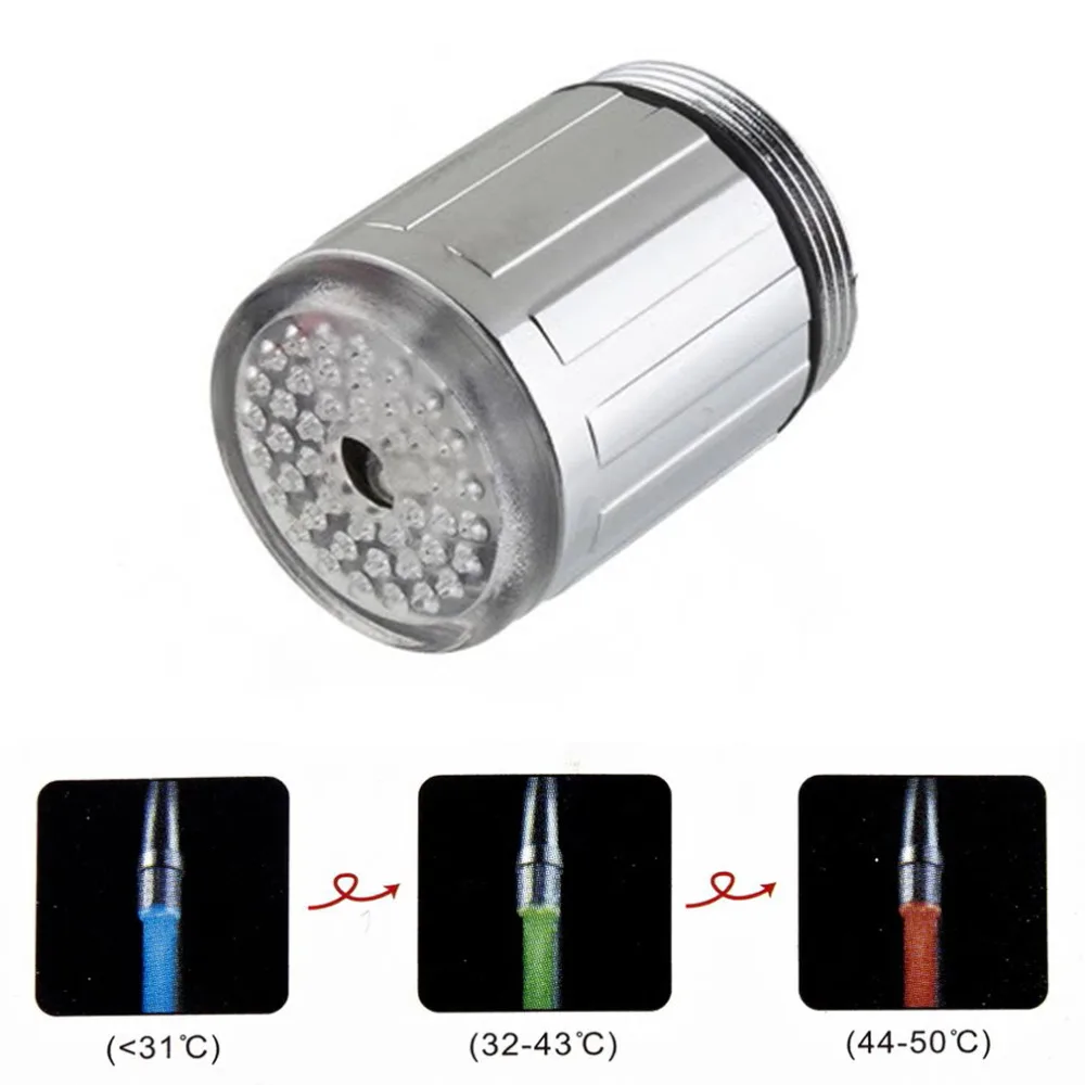 

New style Temperature Sensor LED Light Water Faucet Tap 3 Color RGB Glow Shower
