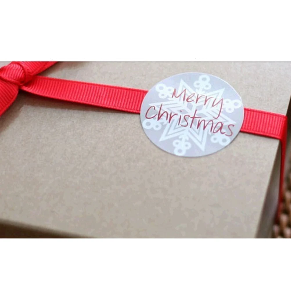

60pcs/5 Sheets "Merry Christmas" Snowflake Seal Sticker Christmas Point Sticker For Party Favor Gift DIY Bag Candy Box Decor