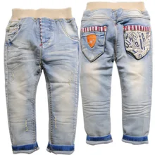 3526 детские джинсовые брюки, джинсы для маленьких мальчиков, брюки, детские штаны, модная новинка, весна-осень, светло-голубой цвет