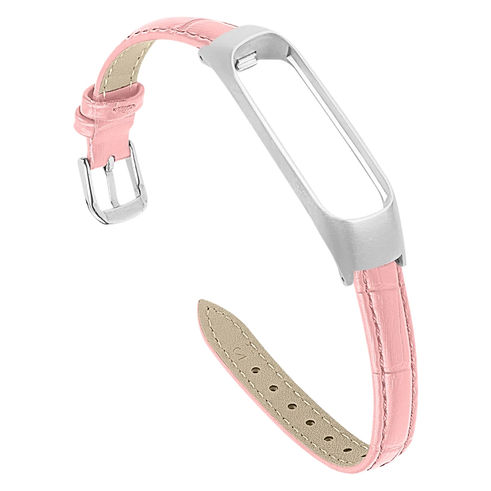 Joyozy кожаный ремешок с крокодиловым ремешком для samsung galaxy ремешок для часов подходит для e/SM R375 ремешок для samsung fit e band - Цвет ремешка: pink