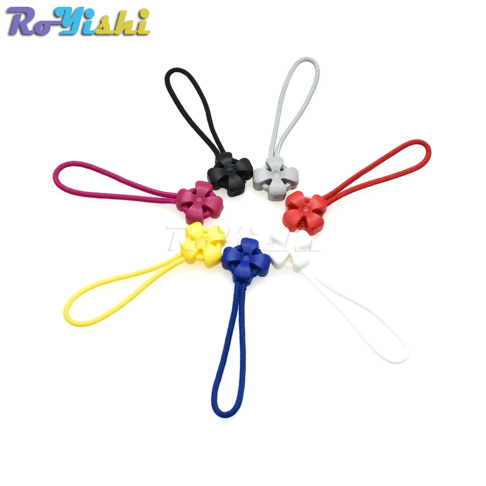 Mix Color Cord Zipper Pulls Strap Lariat Black 7pcs/pack For Apparel Accessories, zipper pullers,zipper accessories