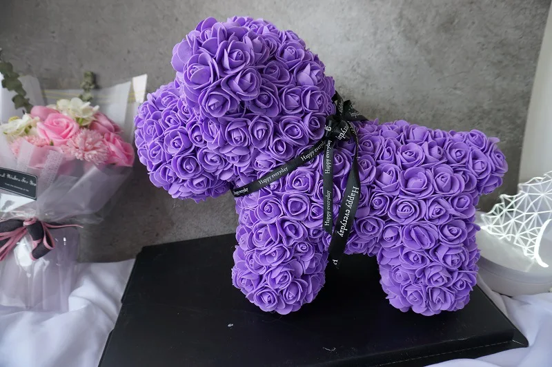JAROWN Rose Flower Bear Mould DIY Handmade Foam Hug Bear Valentine's Birthday Gift Puppy Heart Shaped Home Wedding Decoration (21)