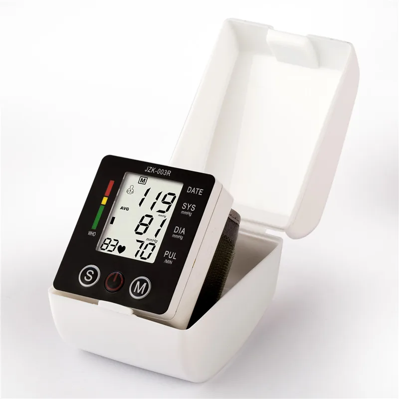 Медицинский ЖК-цифровой измеритель артериального давления на запястье CE Портативный Автоматический Сфигмоманометр и измеритель сердечного ритма