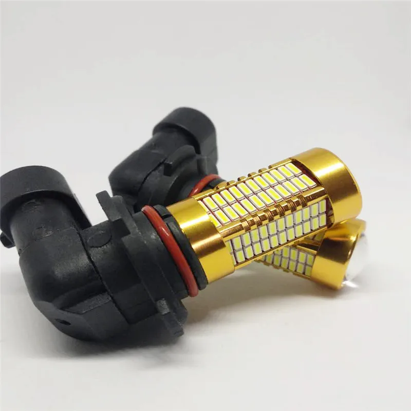 

2pcs light bulbs for cars LED fog light 9006 4014 h10 106SMD strobe 9005 high power 12v red green blue yellow white