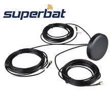 Superbat gps/Wifi/GSM антенна бренд Круглый 3 в 1 комбинированный антенный усилитель SMA штекер разъем 5 м кабель черный