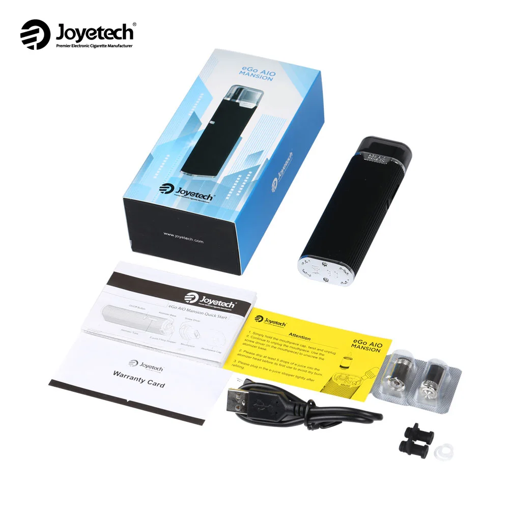 Joyetech eGo AIO Mansion Pod System Kit Vape с 2 мл картриджем мощностью 1300 мАч 7 видов цветов сменным