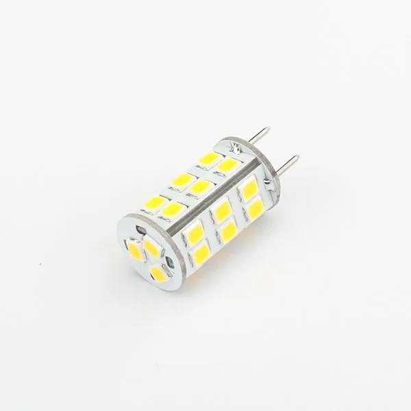 

Free shipment! Led G6.35 Bulb 2835SMD 27leds 3500LM Wide Working Volt DC10-30V/AC8-20V Dimmable Bulb white warm white1pcs/lot