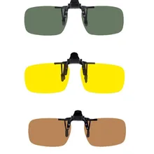 Поляризованные солнцезащитные очки с клипсой для вождения, с линзами ночного видения, солнцезащитные очки для мужчин и женщин, с защитой от ультрафиолетовых лучей, чехол и ткань для очков