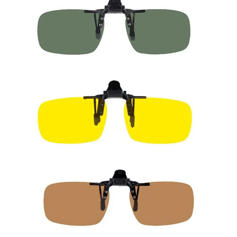 Polarized Clip On Sunglasses Driving Night Vision Lens Sun Glasses Male Anti-UVA UVB For Men Women With Case & Glasses Cloth Polarized Clip On Sunglasses Driving Night Vision Lens Sun Glasses Male Anti-UVA UVB For Men Women With Case & Glasses Cloth