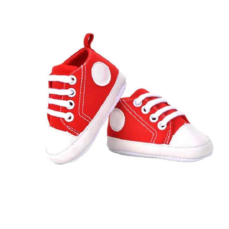 Новинка года; обувь на мягкой подошве для новорожденных мальчиков и девочек; Детские кроссовки на шнуровке; обувь для малышей; 88 - Цвет: Красный