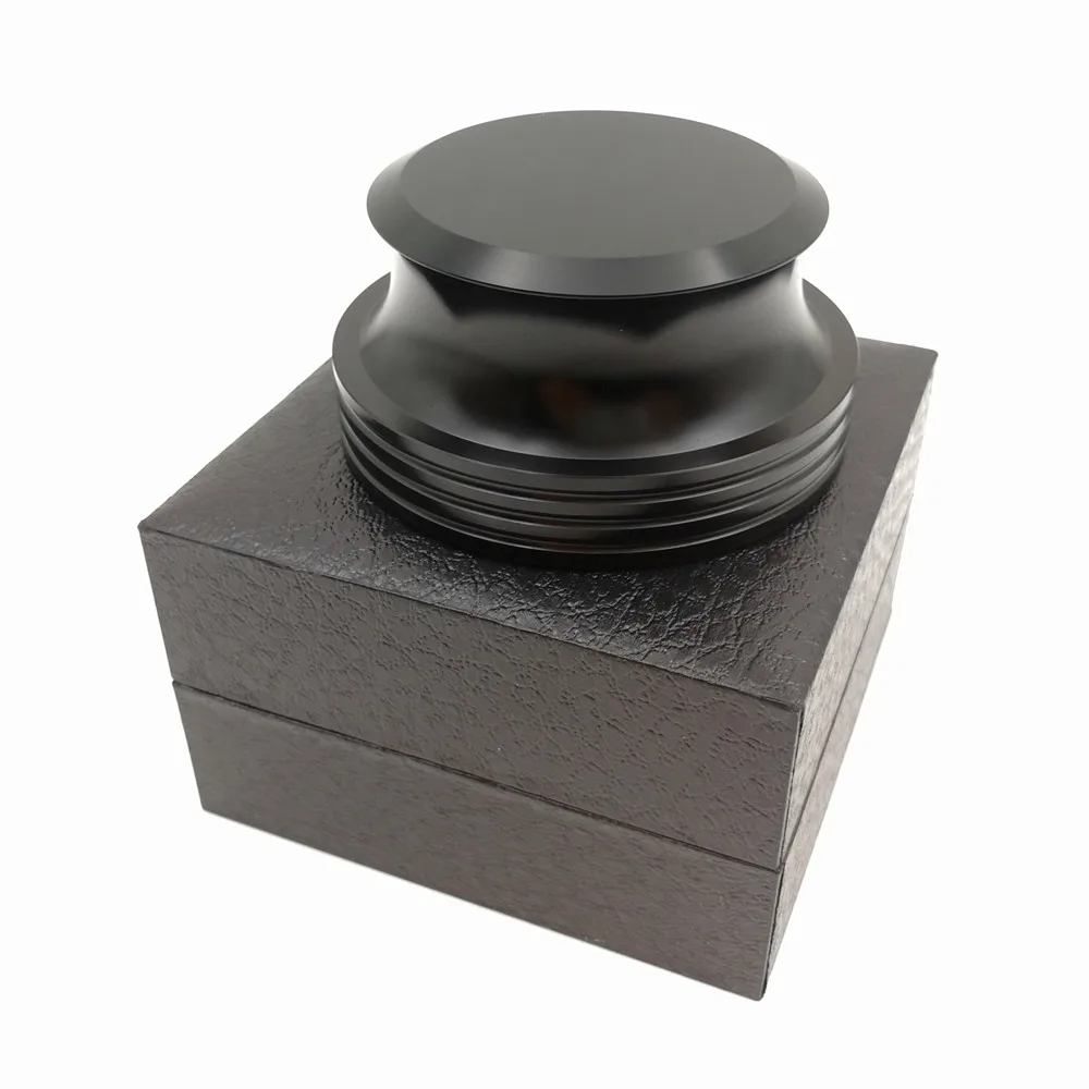 

Record Weight Turntable Vinyl Clamp LP Disc Stabilizer in Black Finish