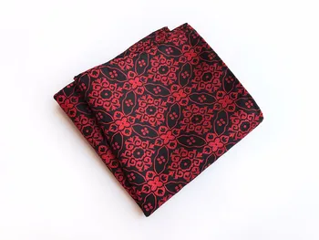 

25*25 cm Luxury Paisley Floral Men Silk Satin Pocket Square Handkerchief