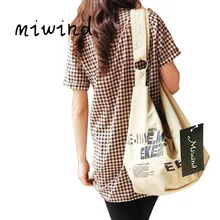 Черные корейские женские сумки через плечо, женские нестандартные холщовые сумки через плечо, сумки через плечо, женские сумки-мессенджеры