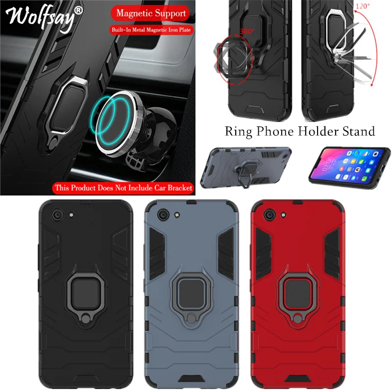 

Magnetic Suction Case For Vivo Y81 Case Vivo Y81 Car Holder 360 Rotating Finger Ring Cover For Vivo Y81 Case Celular For VivoY81