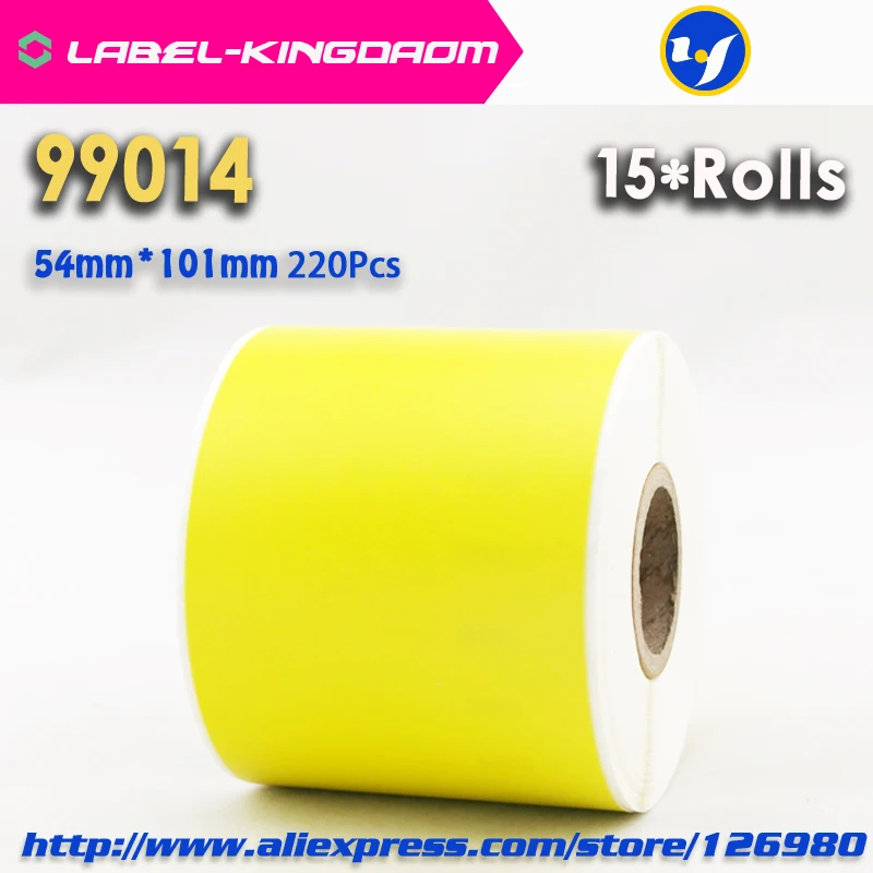 

15 Rolls Dymo 99014 Yellow Red Green Colorful Compatiable Label 54mm*101mm 220Pcs Compatible for LabelWriter 450Turbo Printer