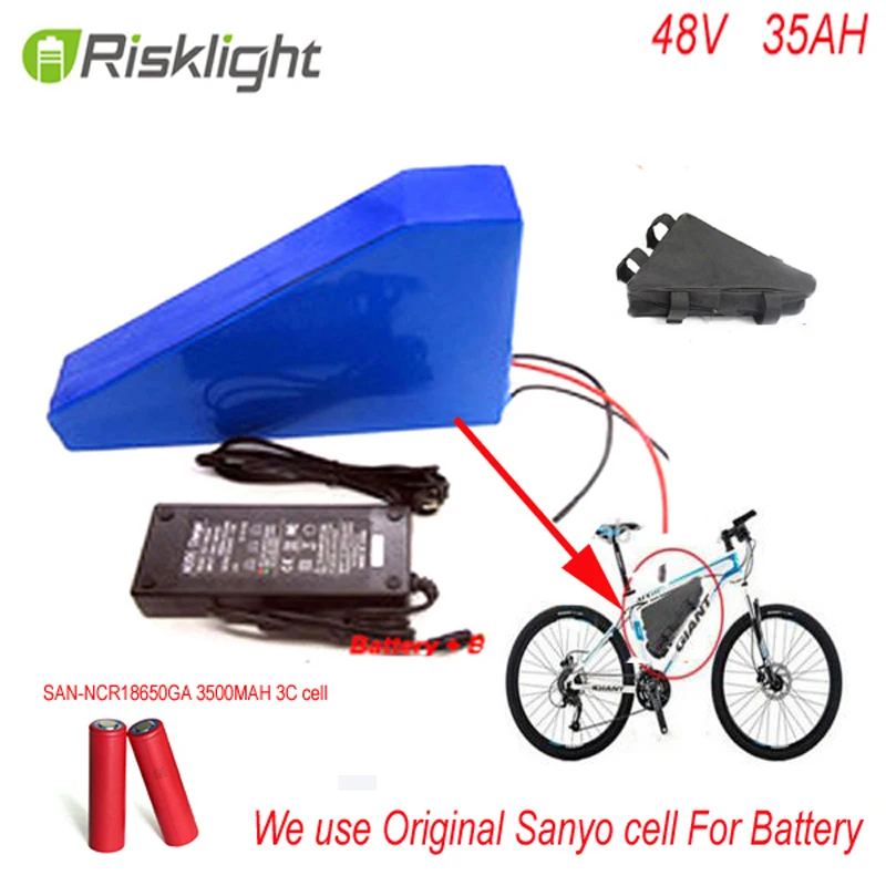 triangle ebike battery 48V 2000w lithium battery pack 48v 35ah electric