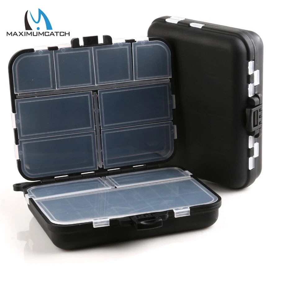 

Maximumcatch Plastic Fishing Tackle Box Spinner Bait Minnow Popper 11 Compartments Fishing Tool Box