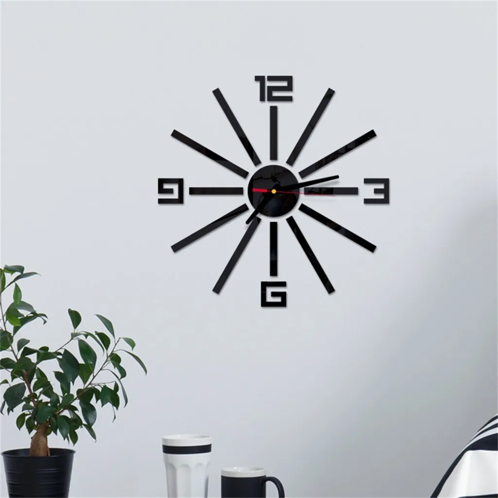 

3D DIY Roman Numbers Acrylic Mirror Wall Sticker Clock Home Decor Mural Decals Dropshipping Mar12
